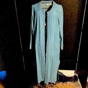 A Jean material long jacket